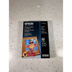 NEW Epson Glossy Photo Paper White 200GSM 6x4"‎ Inch Pack 100 Pages Sheets